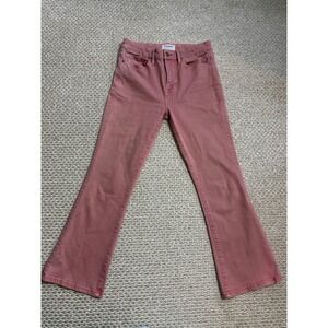 FRAME Le Crop Mini Boot Jeans Pink Cropped ankle kick flare bootcut 28